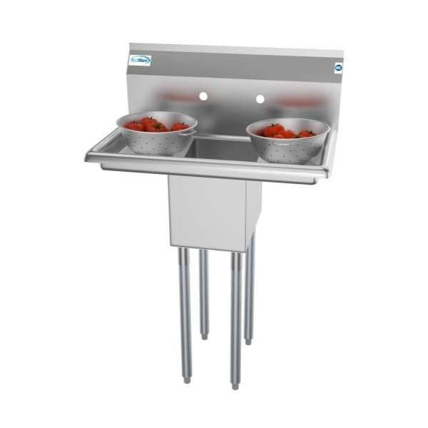 Koolmore Compartment Stainless Steel NSF Commercial Kitchen Prep & Utility Sink with 2 Drainboards SA101410-10B3 - main